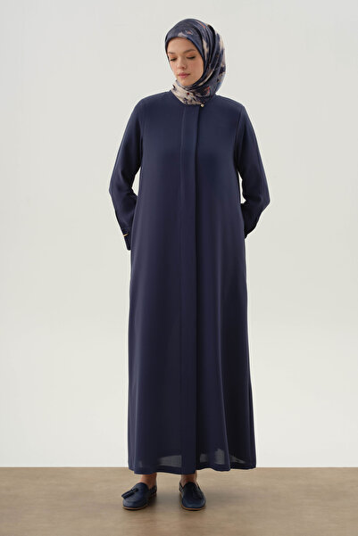 Tuğba Duble Manşet Detaylı Ferace - İndigo