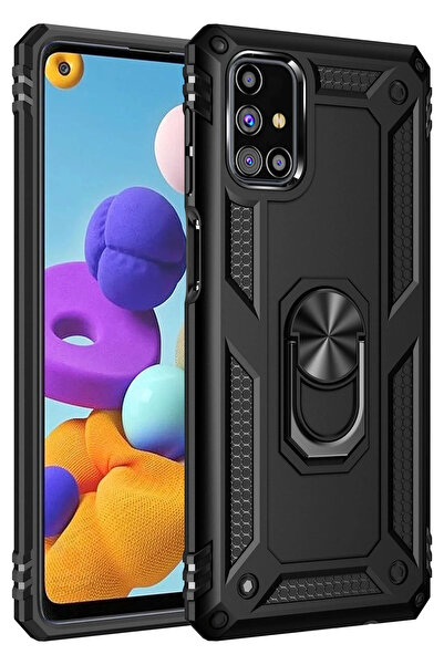 NewFace حافظة سامسونج جالاكسي M51 غطاء سيليكون مع حلقة صوفيا - أسود SPTGL