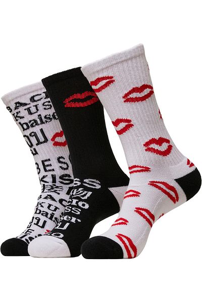 Mister Tee Unisex Kiss Socks 3-pack