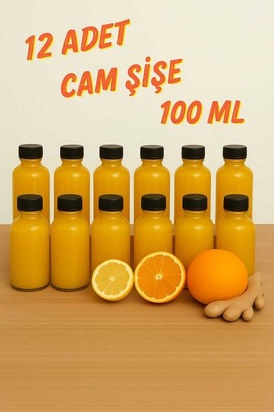 Tanemce 12Pcs Glass Shot Bottle Leakproof Black Plastic Lid Cologne Fragrance Ornament Multi-Purpose Bottle 100ml