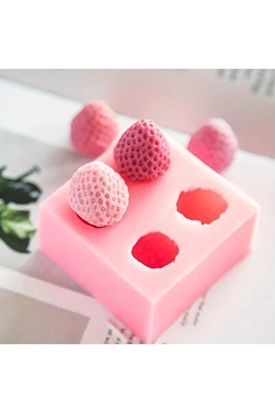 HogART Design 4'lü Mini Çilek Silikon Kalıp