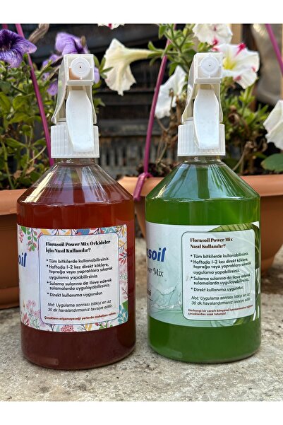Florasoil Orkide ve Bitki Bakım Seti 500 ml Çiçek Açtıran, Kök Güçlendirici&Dal Arttırıcı Tüm Bitkiler İçin