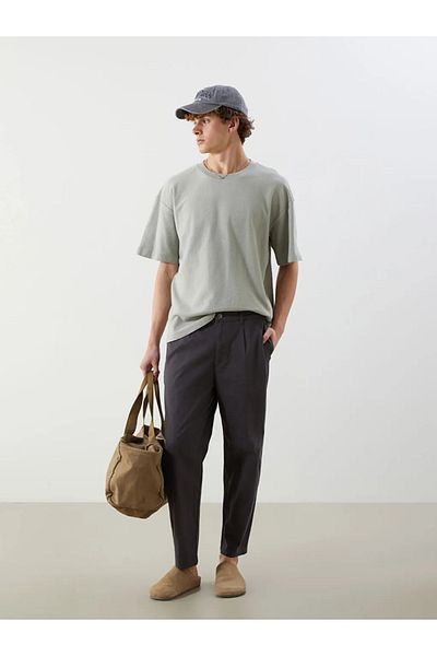LC Waikiki Xside Anthracite Standard Fit Gabardine Men's Trousers