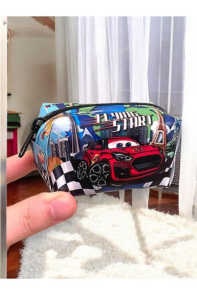 MAB Children's Coin Purse - with Car, Cartoon Pattern, 9.5X5X6Cm, Back to School Gift