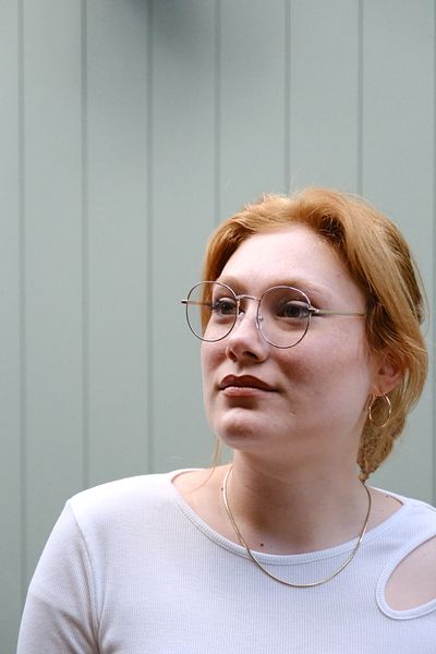 BAPPİR Round Blue Block Transparent Glasses