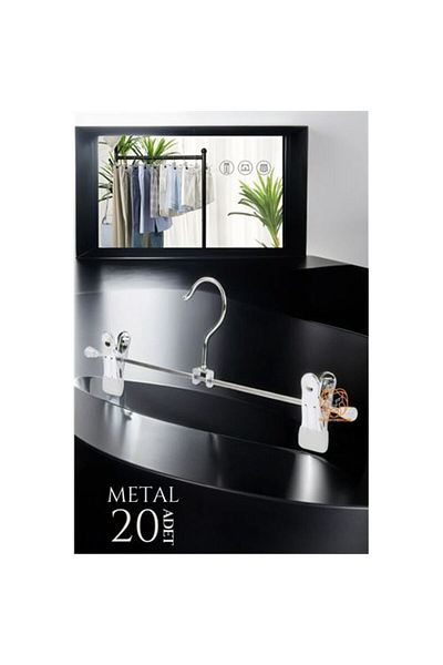 Skygo Modacar Metal Skirt Trouser Hanger - Skirt Hanger with Latch Trouser Hanger 20 Pieces
