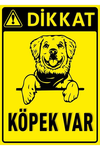 hediyenebak Caution Dog Warning Sign 25X35 cm Dekota Sign