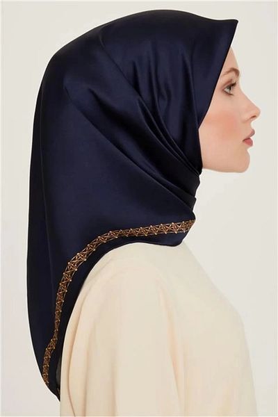 Armine DJ ΜΑΘΕΤΙΚΟ ΜΑΝΤΗΛΙ 9260D (S) ( SURA) 90 x 90 Ναυτικό - Κίτρινο 01