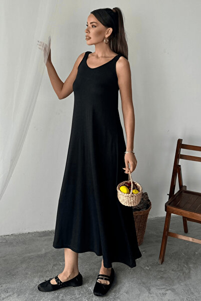 Paw Garage Γυναικείο φόρεμα Sloane Pike Modal από ύφασμα με κορδόνι με λάστιχο μάξι καλοκαιρινό φόρεμα