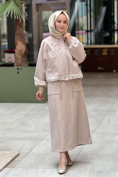 Ghisa طقم تنورة جيب الكنغر