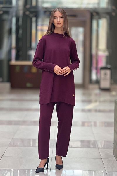 Ghisa طقم تريكو مع بنطلون مضلع