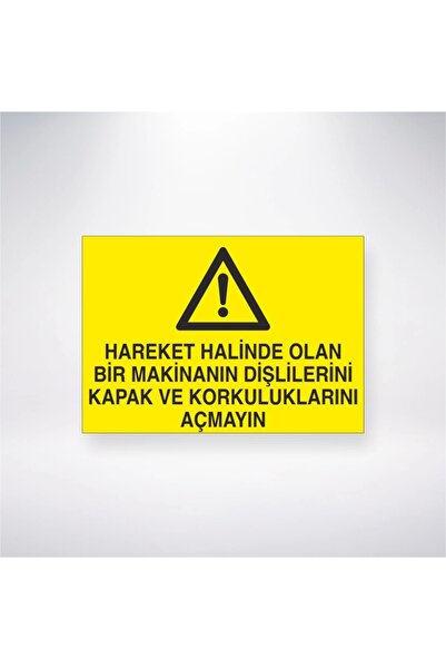 Reysa Tasarım لا تفتح غطاء التروس وواقي السلامة للآلة أثناء التنقل، ملصق مقاس...