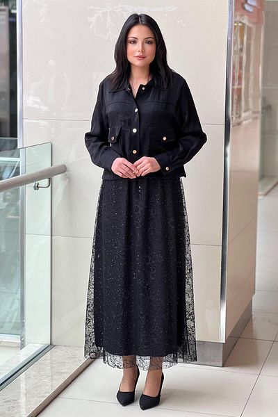 Missemramiss Short Bomber Jacket Tulle Skirt Set