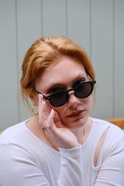 BAPPİR Marta Oval Black Sunglasses