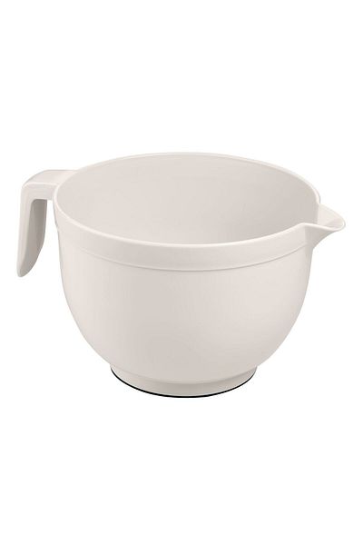 Melkan Home Mixer Bowl, Whisk Bowl, Mixer Mixing Bowl with Handle 3 Liter White Mixer Bowl