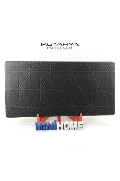 MAViHOME Black Porcelain Cheese Plate - 30 X 15 cm Single
