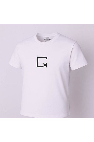 trender Square Print White Men's T-Shirt