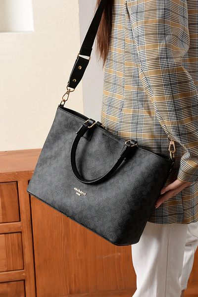 Cacharel Paris Women's 3 Compartment Long Strap Hand and Shoulder Bag Monogram