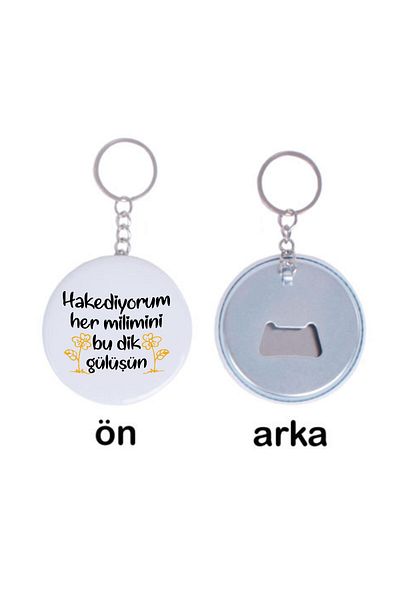 hediyenebak 2-Piece I'M Haked Every Millimeter Designed Special Opener Keychain