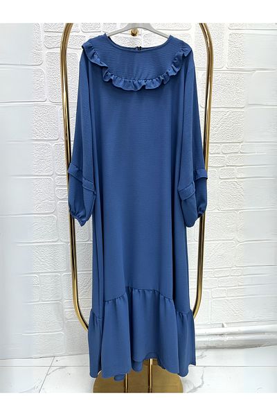 Zeynep Butik Aerobin Fabric Frilly Dress 1686