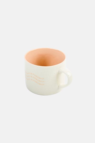 Muy Mucho Two-tone Message Mug 350ml, Off White
