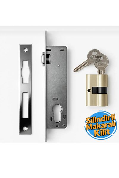 Tursan Narrow Mortise Lock with Roller Cylinder 20 Mm
