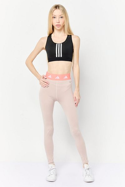 adidas Women 7/8 Style Brand Logo Laggings, Beige