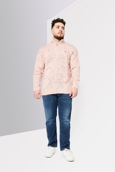 Harmont & Blaine Men Mock Neck Textured Sweater, Multicolor