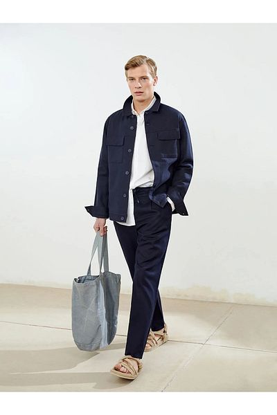 LC Waikiki Ανδρικό παντελόνι Slim Fit Line Blended