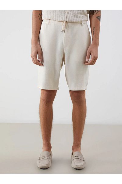 LC Waikiki Ανδρικό σορτς Standard Mold Linen Blend