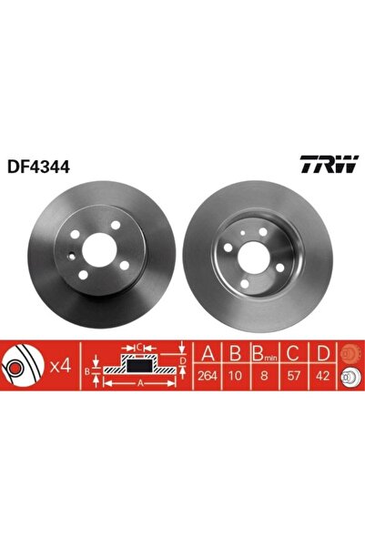 TRW Disc de frână spate Opel Combo C Astra H Meriva A 4 Bıjon 569116