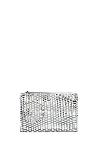 Derimod Women's Silver Stone Long Chain Strap Evening Dress Clutch Bag 25Sbd2922Ts