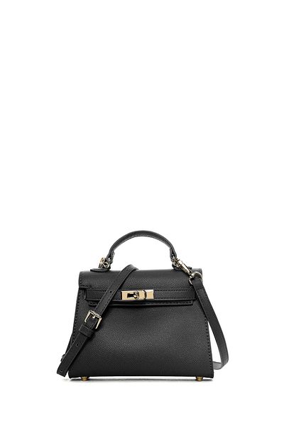 Derimod Women's Black Long Strap Mini Crossbody Bag 25Sbd2929Ft