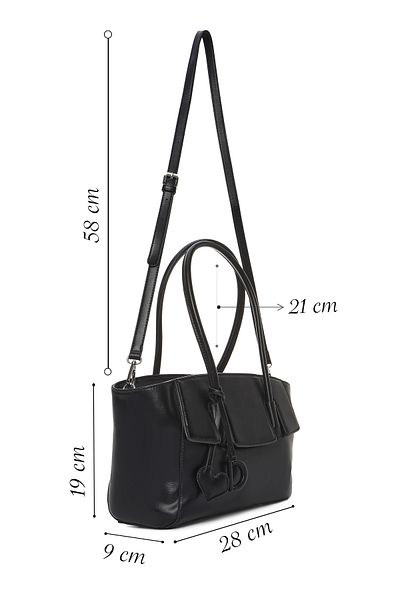 Derimod Women's Black Long Strap Shoulder Bag 25Sbd249918