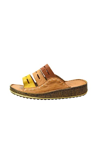 Onlo Ayakkabı Onlo Shoes WT.0036 Papuci de damă cu talpă anatomică din piele naturală