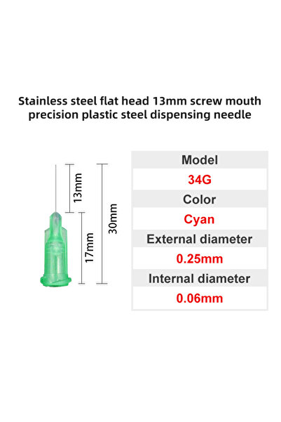 Choice 13mm 34G 50Pcs 10G-34G 13mm Industrial dispensing needle glue needle 0...