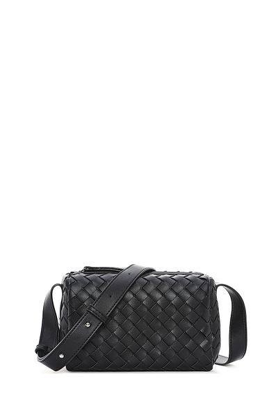 Derimod Women's Black Braided Crossbody Bag 25Sbd293129