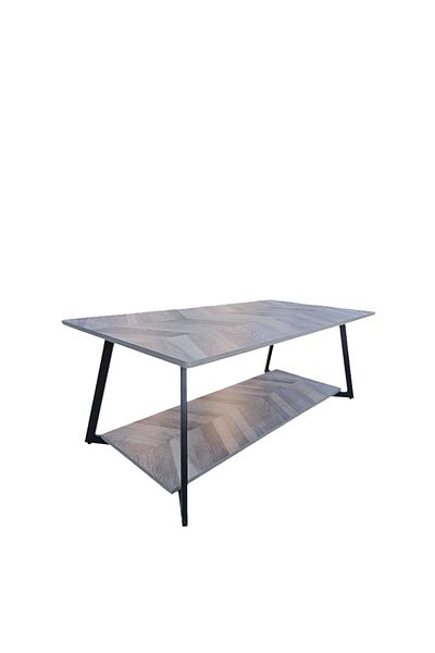 Generic Single wooden two-tiered serving table, size 120x60x45cm Grey