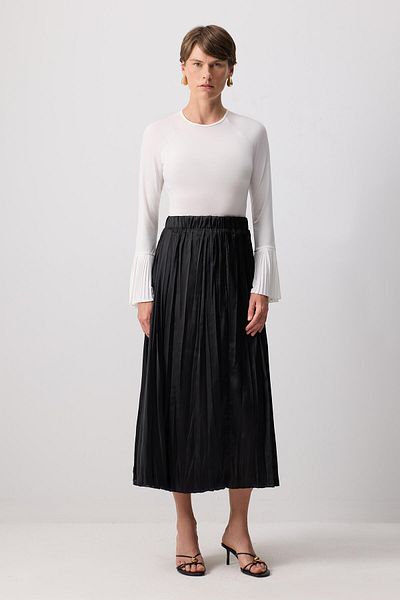 Touché Privé Crushli Satin Skirt