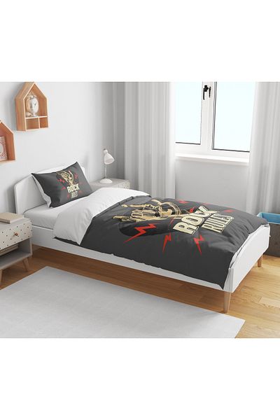 Home Rock Music 3D Digital Printed Single Youth Boys Bedding Set Without Sheets Rock and Roll