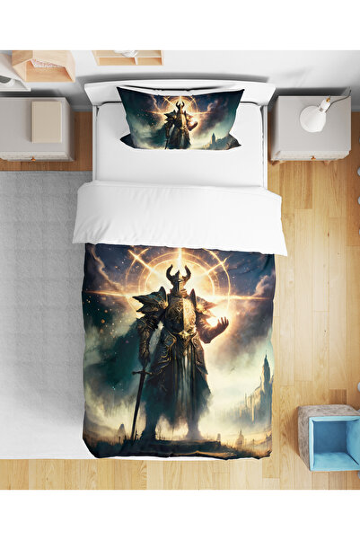 Home Σετ κρεβατιού Knight Warrior 3D ψηφιακής εκτύπωσης για μικρά αγόρια χωρί...