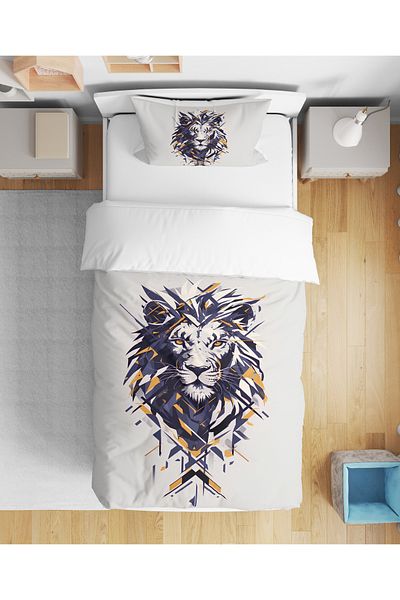 Home The Lion King 3D Digital Printed Single Youth Boy Duvet Cover Set Without Sheets