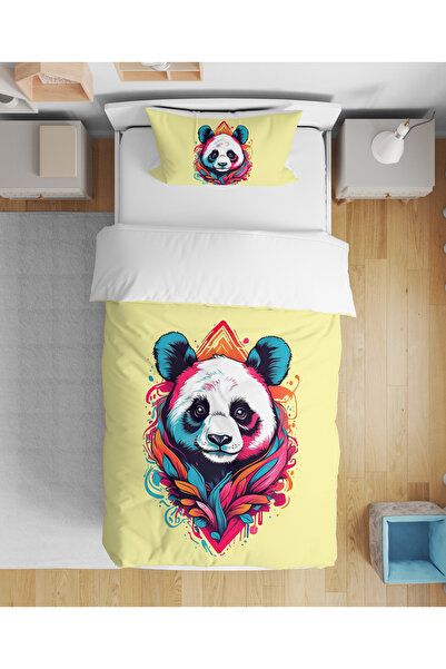 Home Set de lenjerie de pat pentru copii, fetiță, imprimat digital 3D, fără c...