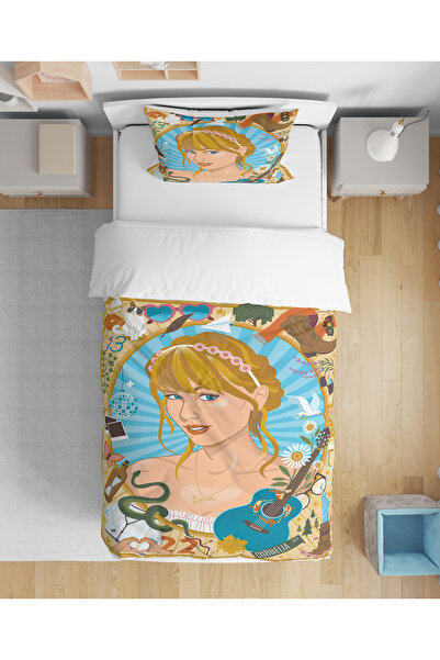 Home Σετ κρεβατοκάλυμμα για νεαρά κορίτσια της Taylor Swift με ψηφιακή εκτύπω...
