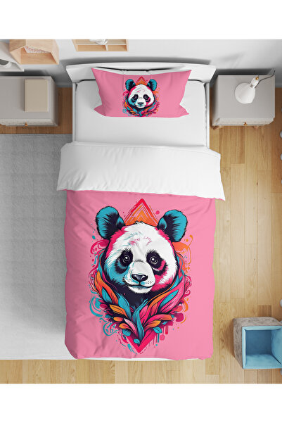 Home Set de lenjerie de pat pentru copii, fetiță, imprimat digital 3D, fără c...