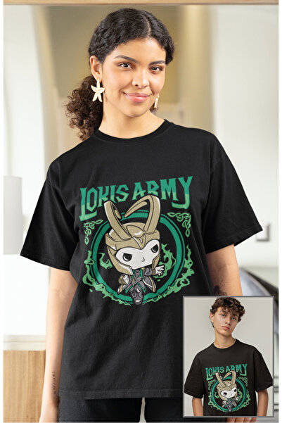 Fuddy Moda Tricou cu imprimeu Loki's Army Avengers, tricou unisex cu imprimeu...