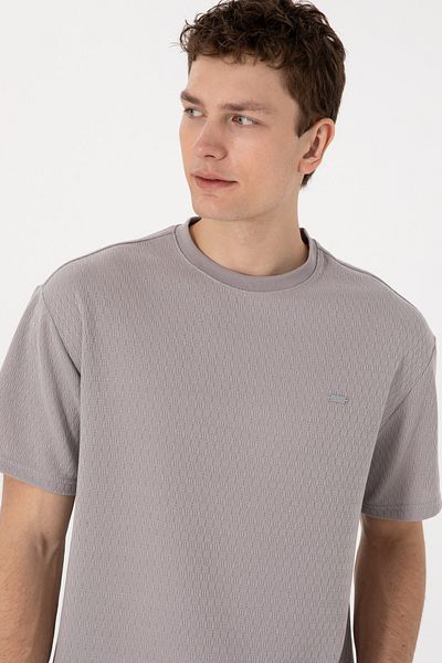 U.S. Polo Assn. Men's Comfort Fit Crew Neck Dark Gray T-Shirt 50308814-Vr080