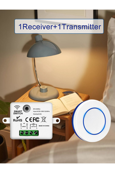 Choice1 GGBEE 1 Receiver 1 Remote Smart Switch 433MHz Wireless Remote Control...