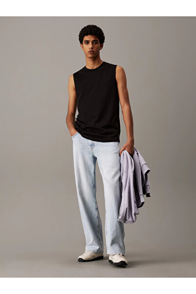 Calvin Klein Erkek Bisiklet Yaka Kısa Kol Regular Fit Pamuıklu Siyah T-Shirt J30J327283-BEH