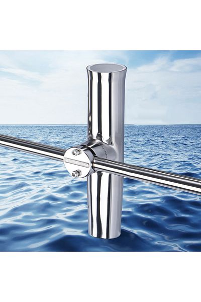 Choice Boat Accessories Fishing Rod Holder Clamp Side Mount 7/8"-1" Rail Marine Boat Stainless Steel Rod...